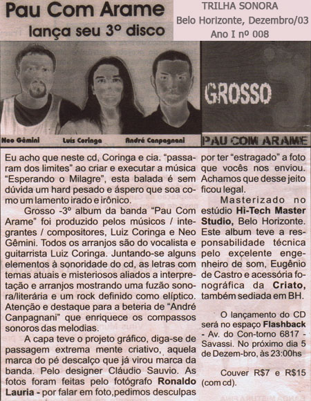 Crtica do cd Grosso