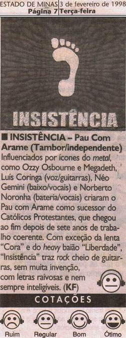 Crtica do cd Insistncia